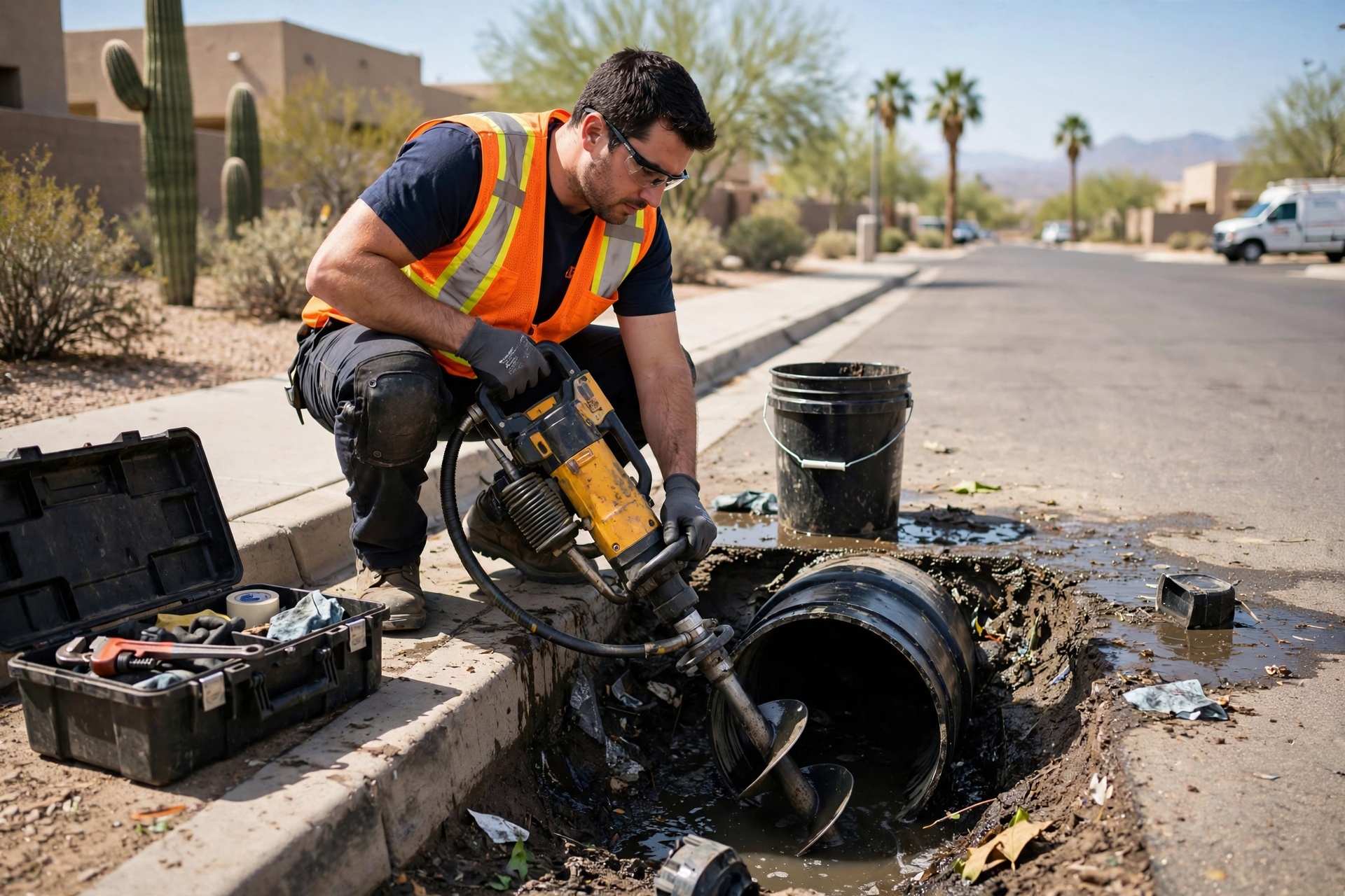 Emergency Sewer Backup Clearing in Tempe, AZ